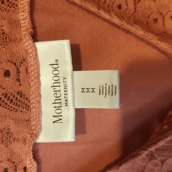 Motherhood maternity pink lace tshirts size m - Picture 6 of 6